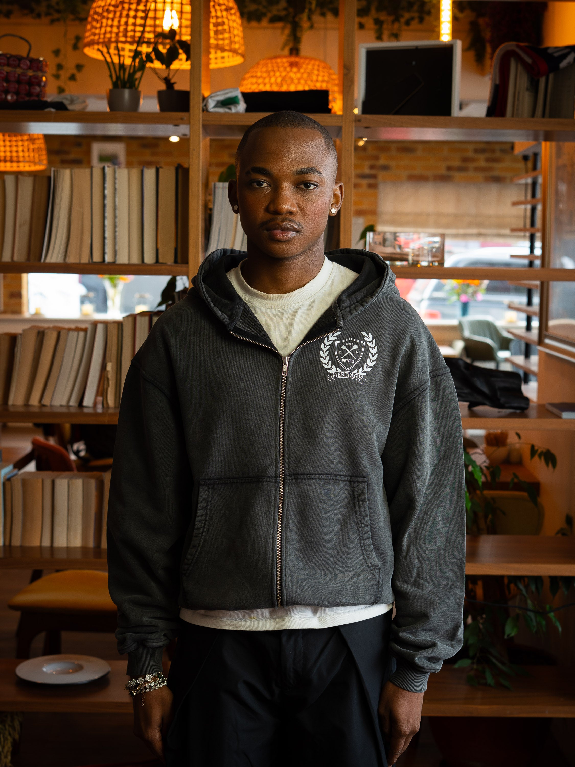 Heritage Zip Hoodie Charcole Grey – FROZENCLOUD