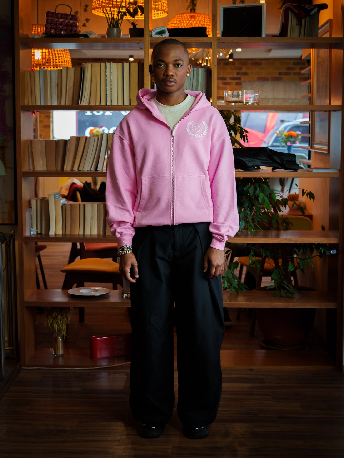 Heritage Zip Hoodie Pink